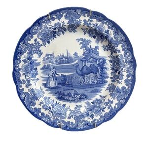 Spode Blue Room Collection Camel Enclosure Dinner Plate Zoological Series 10.5